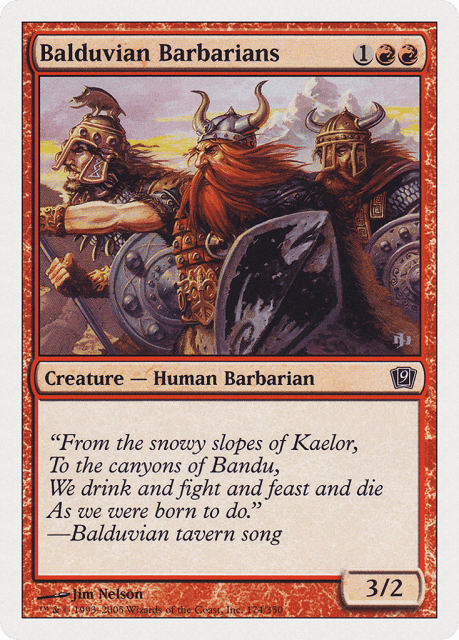Balduvian Barbarians (174) — Ninth Edition