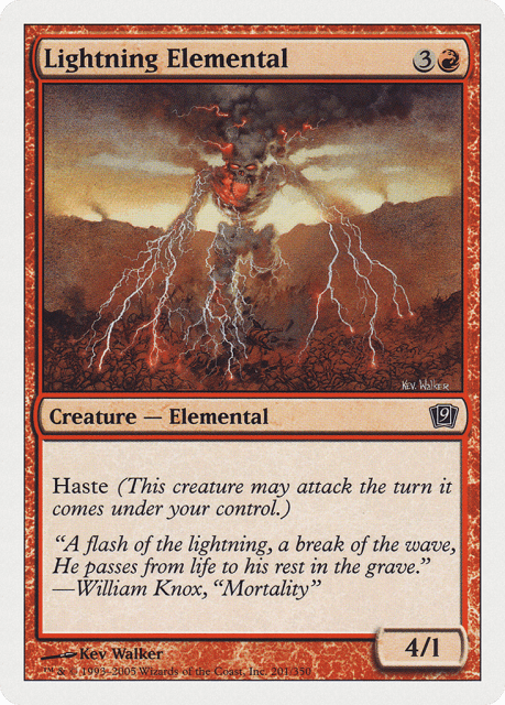Lightning Elemental (201) — Ninth Edition