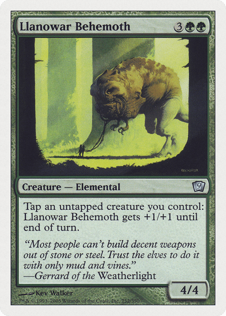 Llanowar Behemoth (252) — Ninth Edition
