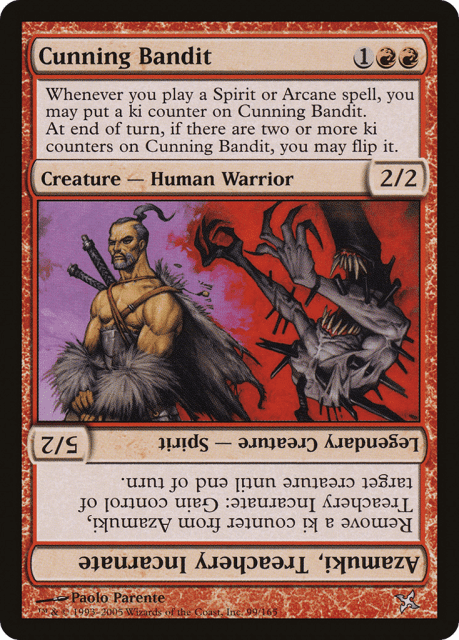 Cunning Bandit // Azamuki, Treachery Incarnate (99) — Betrayers of Kamigawa