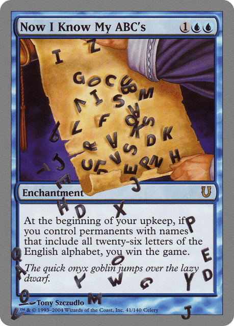 Now I Know My ABC's (41) — Unhinged