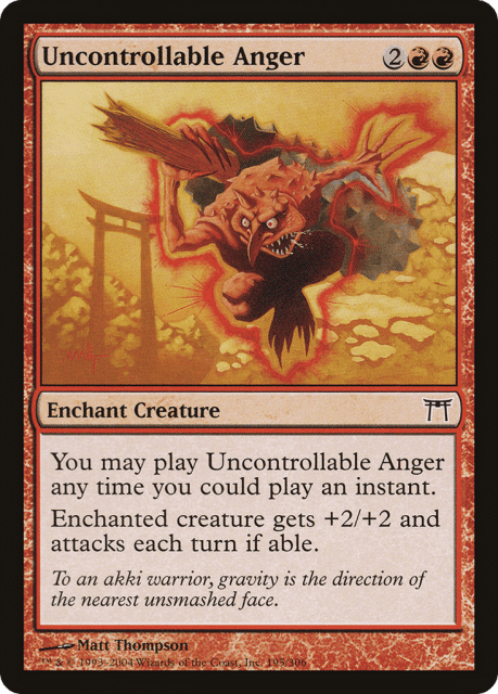 Uncontrollable Anger (195) — Champions of Kamigawa