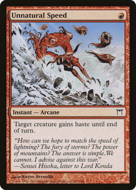 Unnatural Speed (197) — Champions of Kamigawa