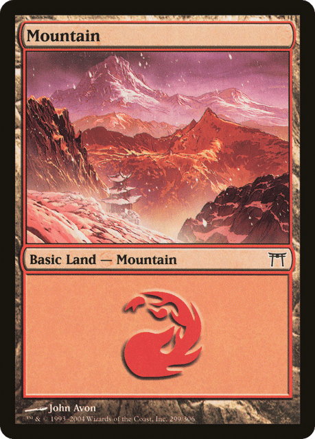 Mountain (299) — Champions of Kamigawa