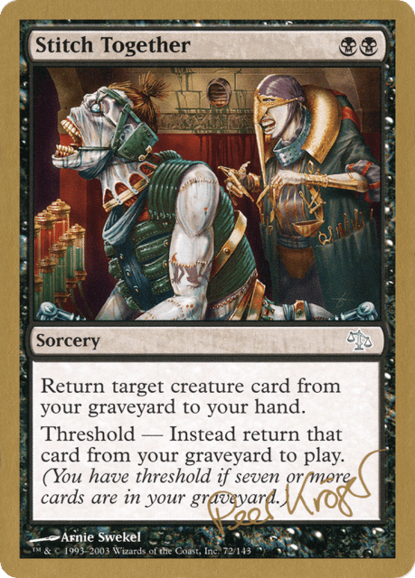 Stitch Together (pk72) — World Championship Decks 2003