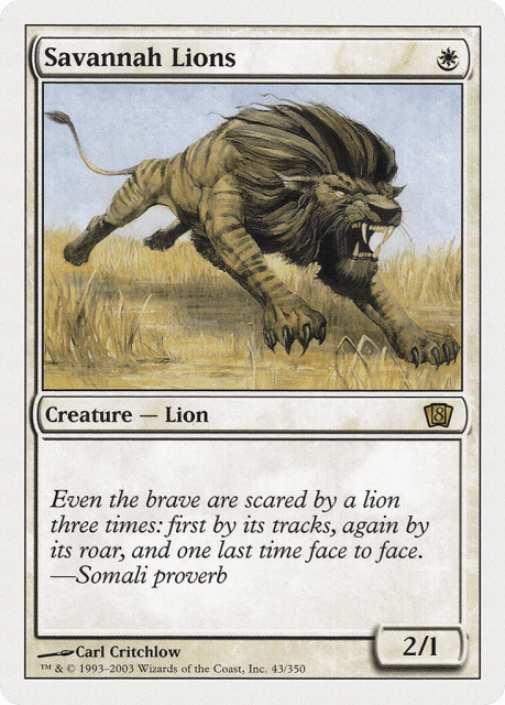 Savannah Lions (43) — Eighth Edition