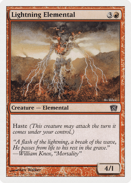 Lightning Elemental (201) — Eighth Edition