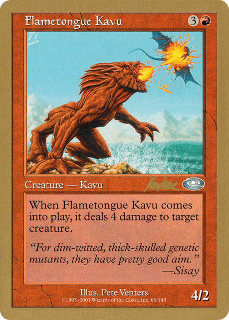Flametongue Kavu (bk60) — World Championship Decks 2002