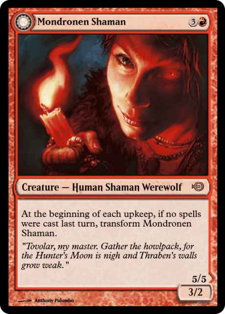 Mondronen Shaman // Tovolar's Magehunter (43507) — Magic Online Promos