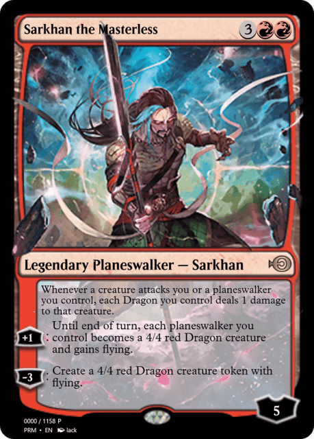 Sarkhan the Masterless (72257) — Magic Online Promos