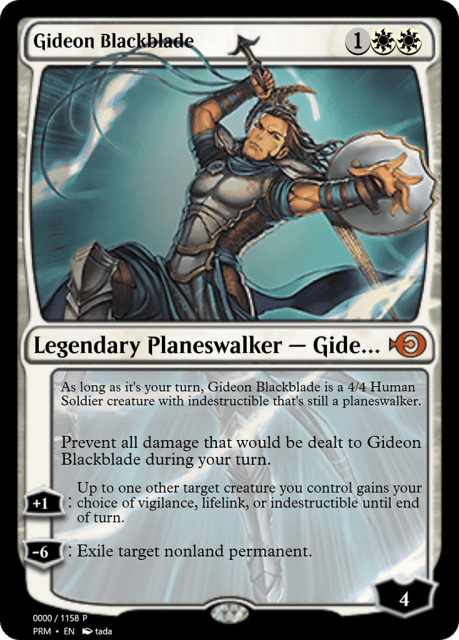 Gideon Blackblade (72285) — Magic Online Promos