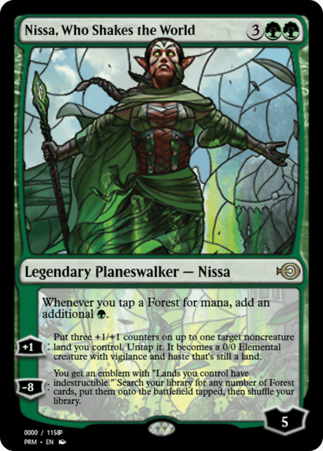 Nissa, Who Shakes the World (77995) — Magic Online Promos