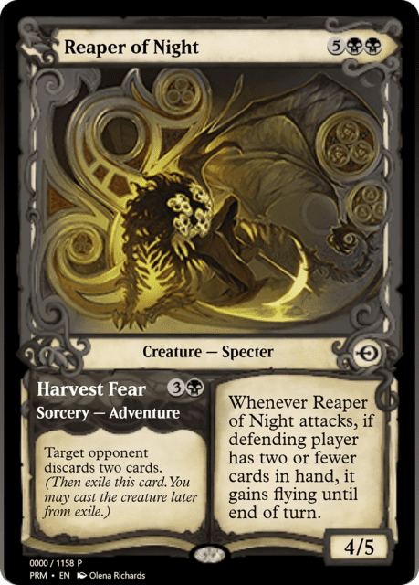 Reaper of Night // Harvest Fear (78770) — Magic Online Promos
