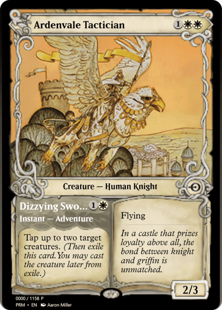 Ardenvale Tactician // Dizzying Swoop (78790) — Magic Online Promos