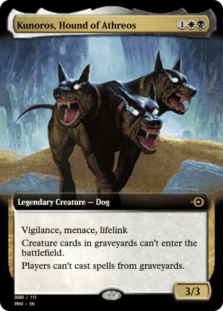 Kunoros, Hound of Athreos (79889) — Magic Online Promos