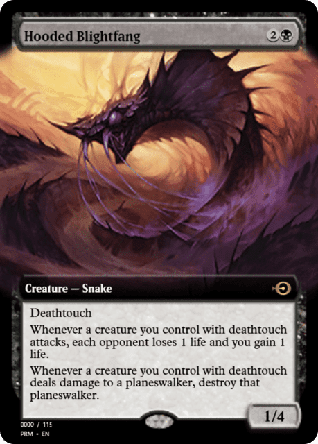 Hooded Blightfang (81956) — Magic Online Promos
