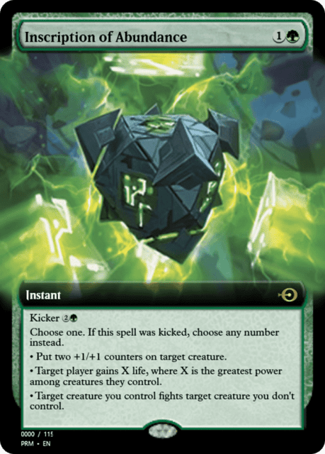 Inscription of Abundance (83728) — Magic Online Promos