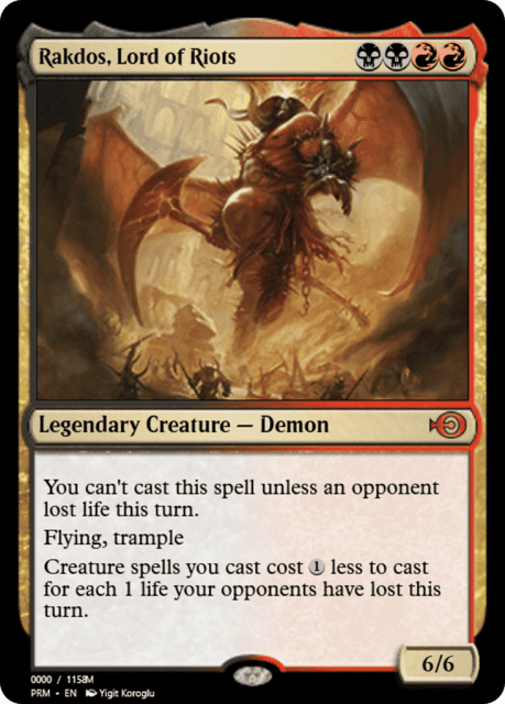 Rakdos, Lord of Riots (86208) — Magic Online Promos