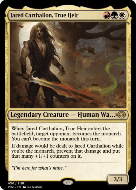 Jared Carthalion, True Heir (86232) — Magic Online Promos