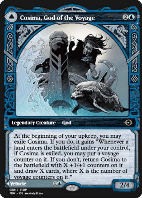 Cosima, God of the Voyage // The Omenkeel (88258) — Magic Online Promos