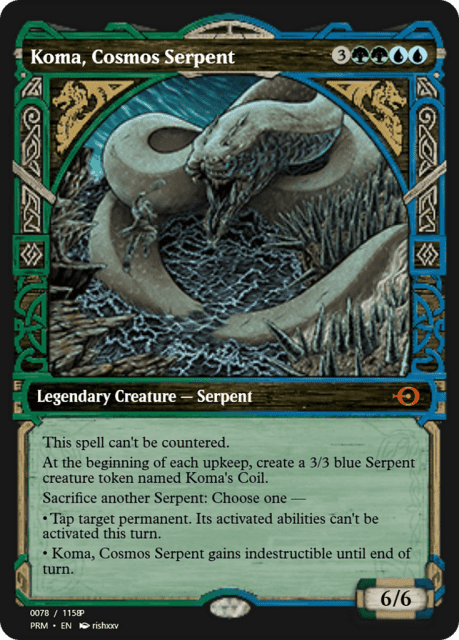 Koma, Cosmos Serpent (88356) — Magic Online Promos