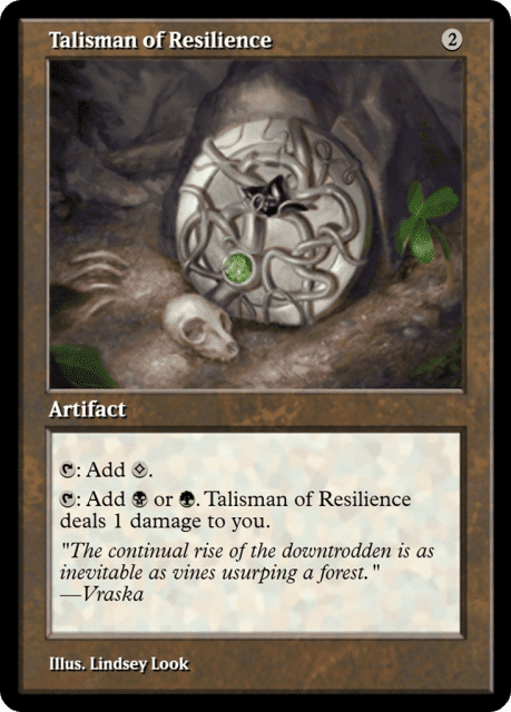 Talisman of Resilience (91391) — Magic Online Promos