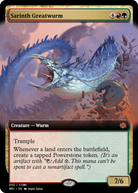 Sarinth Greatwurm (105812) — Magic Online Promos