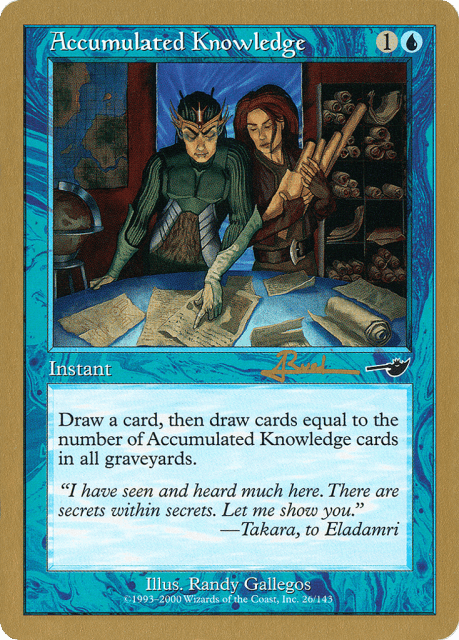 Accumulated Knowledge (ar26) — World Championship Decks 2001