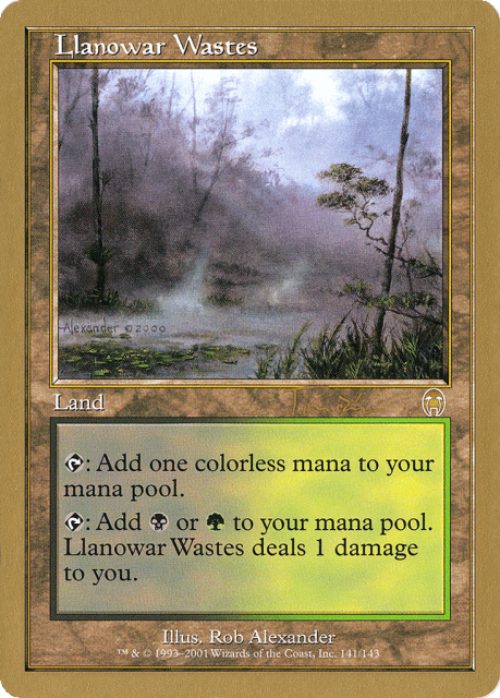 Llanowar Wastes (jt141) — World Championship Decks 2001