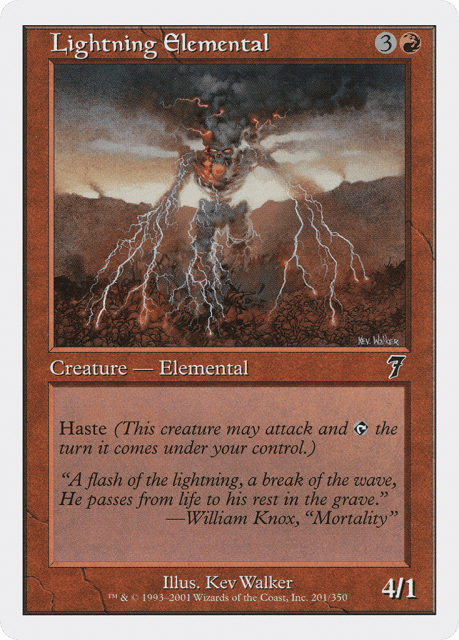 Lightning Elemental (201) — Seventh Edition
