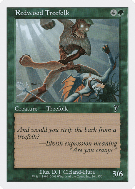 Redwood Treefolk (264) — Seventh Edition
