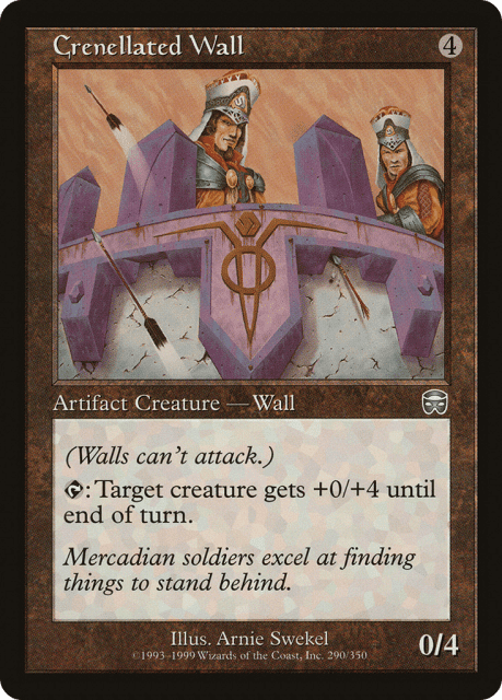 Crenellated Wall (290) — Mercadian Masques