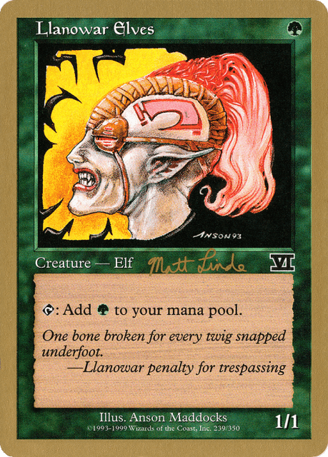 Llanowar Elves (ml239) — World Championship Decks 1999