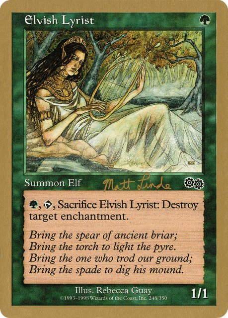 Elvish Lyrist (ml248) — World Championship Decks 1999
