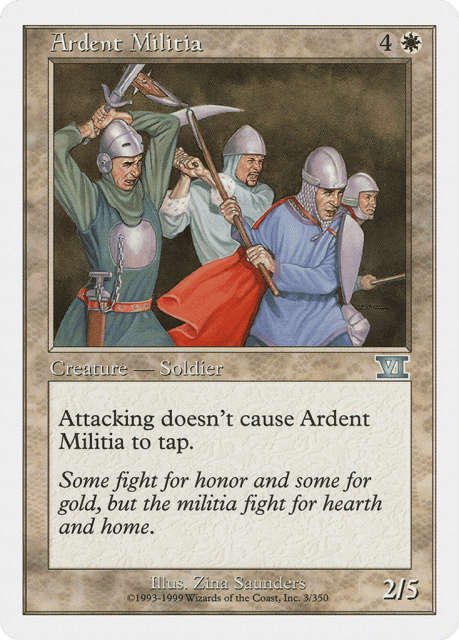 Ardent Militia (3) — Classic Sixth Edition