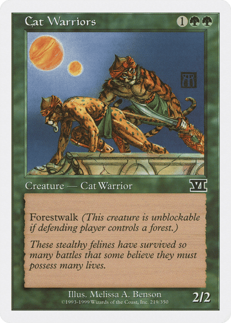 Cat Warriors (219) — Classic Sixth Edition
