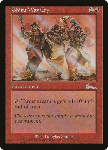 Ghitu War Cry (78) — Urza's Legacy