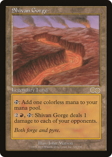 Shivan Gorge (326) — Urza's Saga