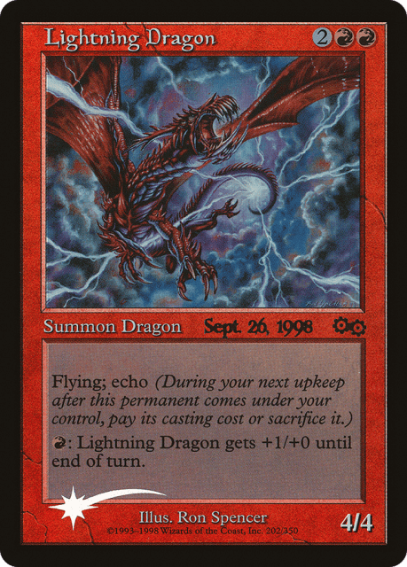 Lightning Dragon (202) — Urza's Saga Promos