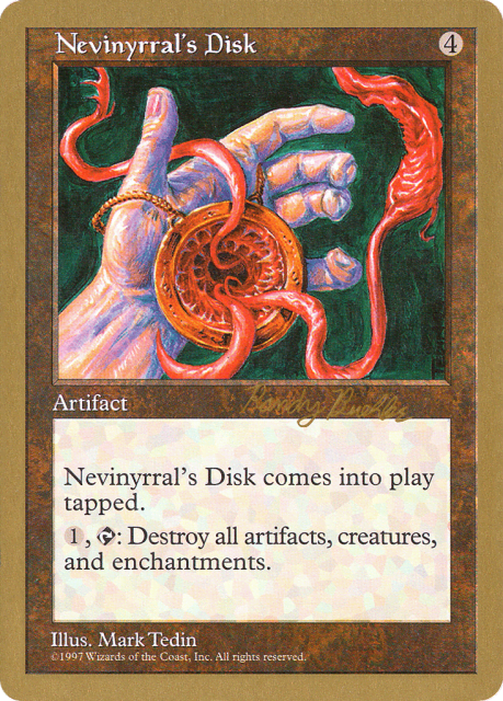 Nevinyrral's Disk (rb391) — World Championship Decks 1998