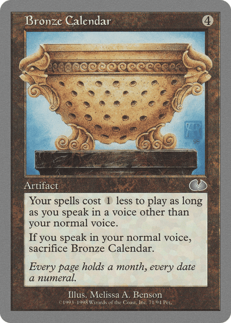 Bronze Calendar (71) — Unglued