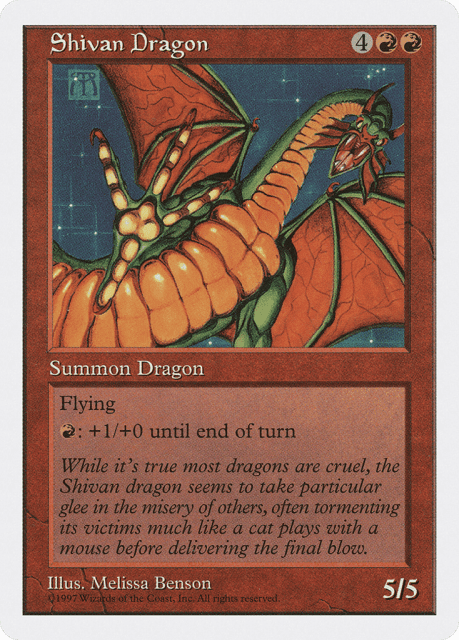 Shivan Dragon (267) — Fifth Edition