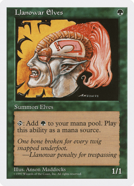 Llanowar Elves (313) — Fifth Edition