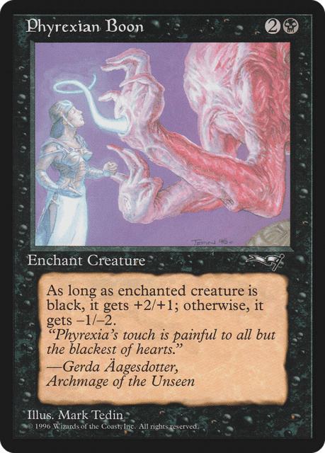 Phyrexian Boon (58a) — Alliances