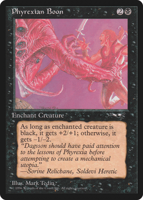 Phyrexian Boon (58b) — Alliances