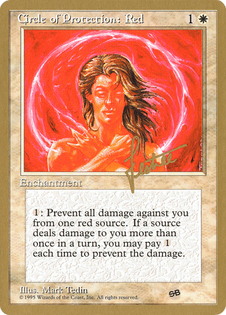 Circle of Protection: Red (bl17sb) — Pro Tour Collector Set