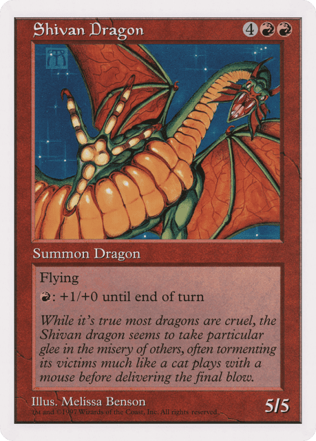 Shivan Dragon (5) — Oversized 90's Promos