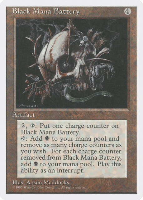 Black Mana Battery (298) — Fourth Edition