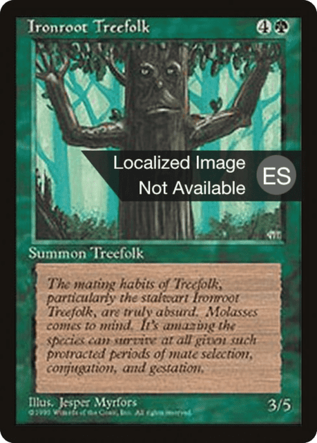 Ironroot Treefolk (253) — Fourth Edition Foreign Black Border