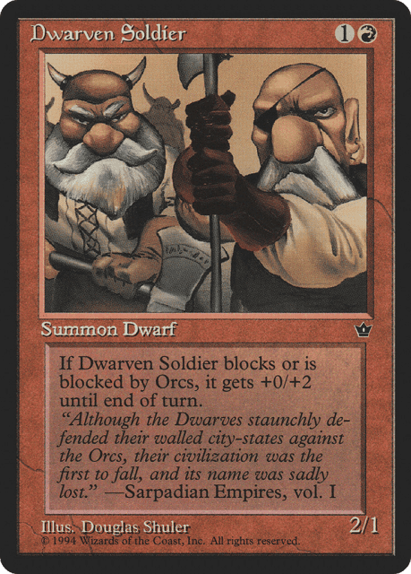 Dwarven Soldier (53c) — Fallen Empires